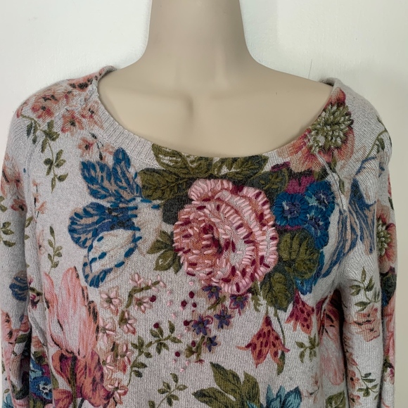 Anthropologie Angel of the North floral sweater - Picture 3 of 8